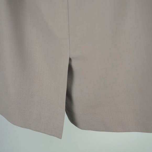 Giorgio Armani Taupe Wool Crepe Pencil Skirt - Picture 4 of 5